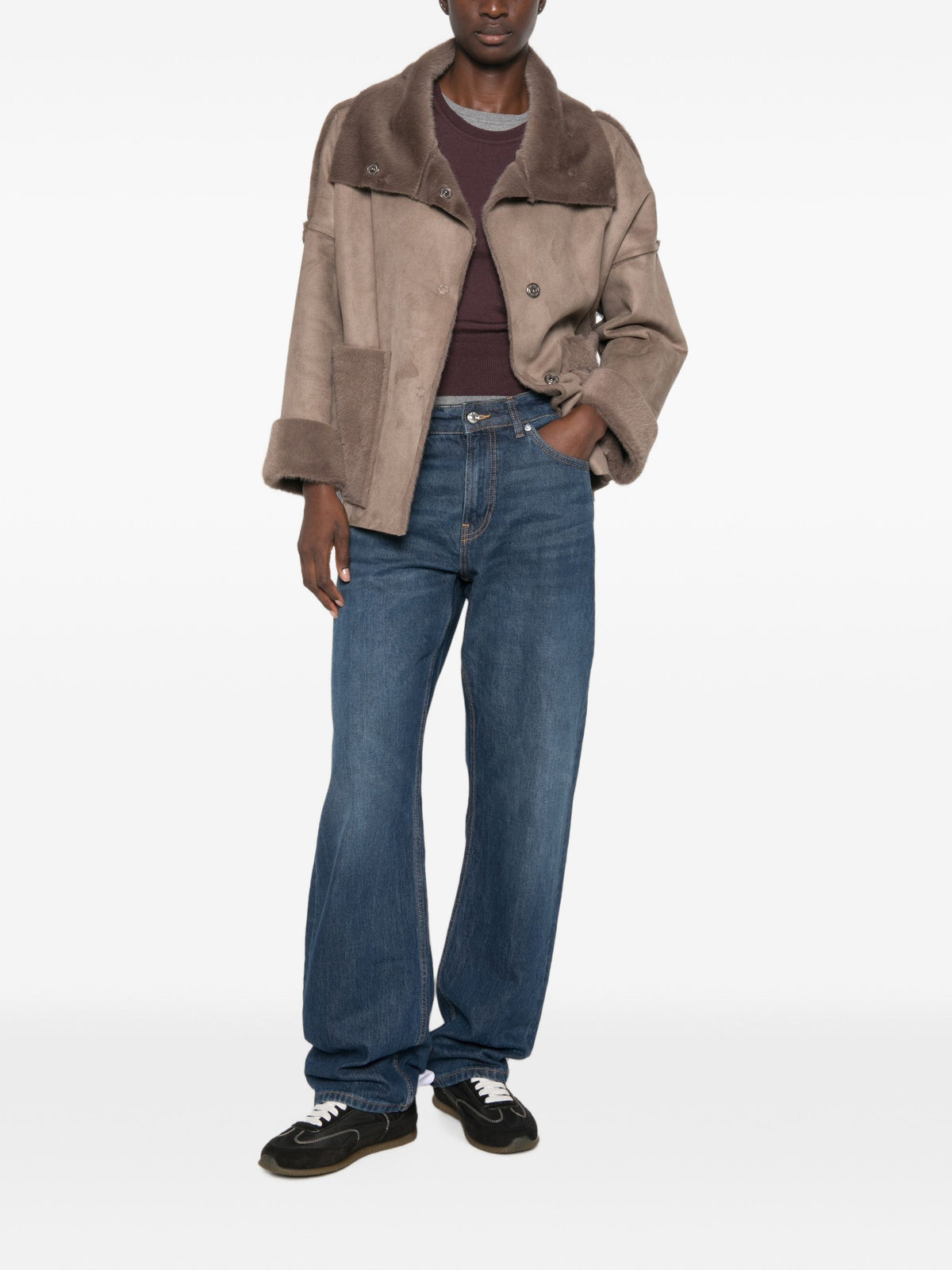 COLLECTION PRIVEE FAUX SHEARLING JACKET