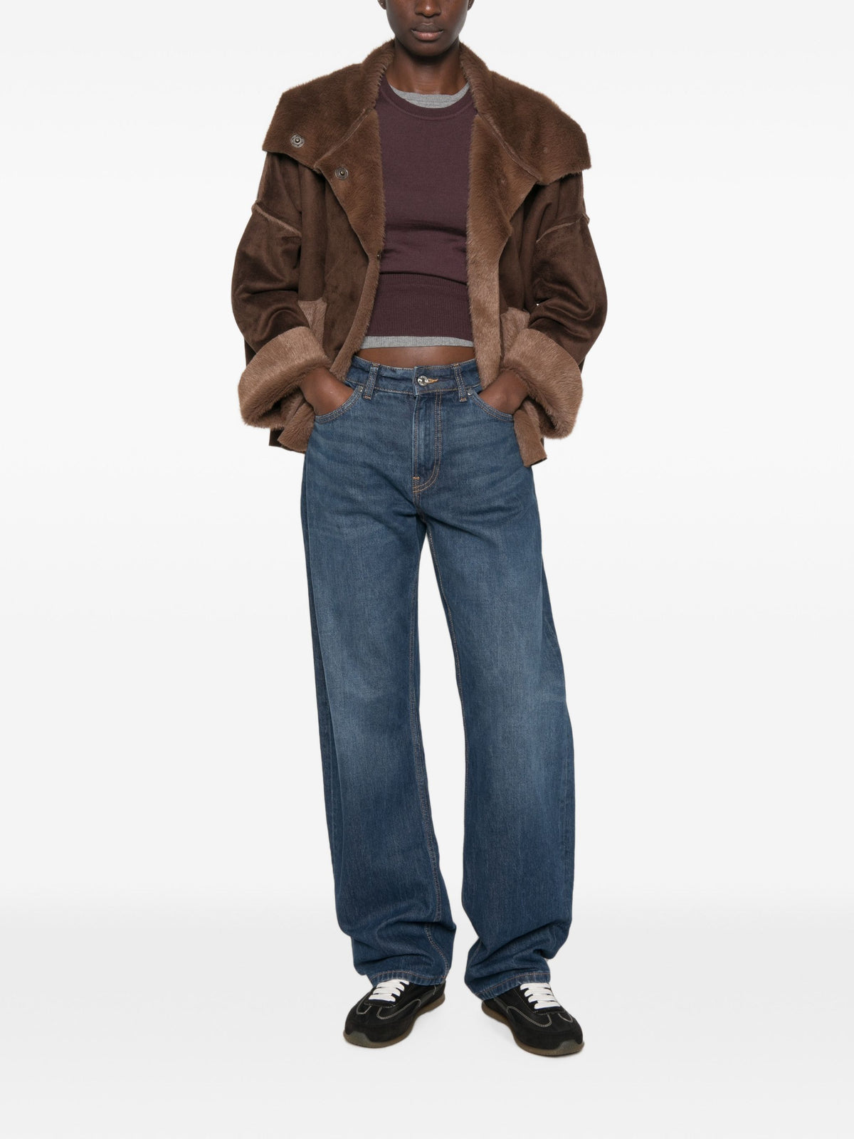 COLLECTION PRIVEE FAUX SHEARLING JACKET