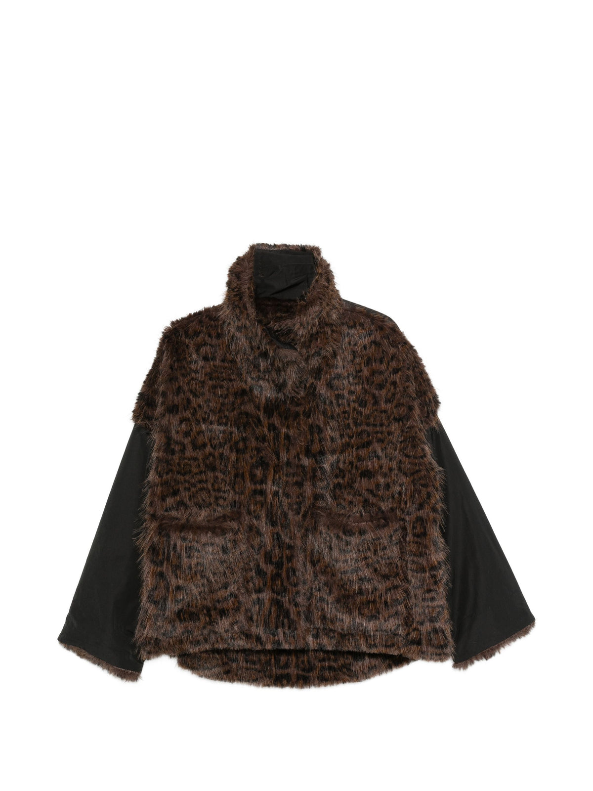 COLLECTION PRIVEE LEOPARD FAUX FUR JACKET