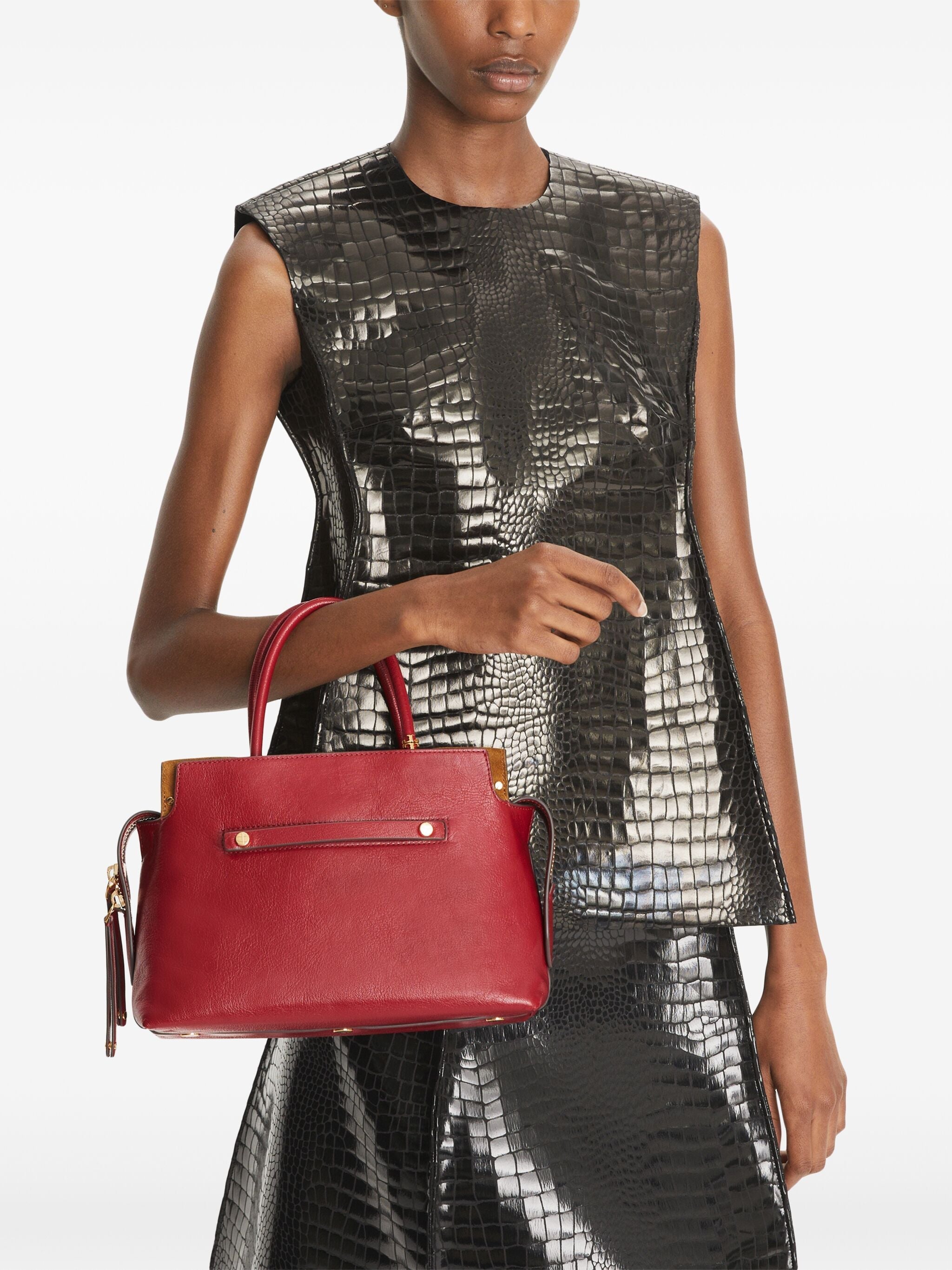 TORY BURCH SMALL SATCHEL RUBY