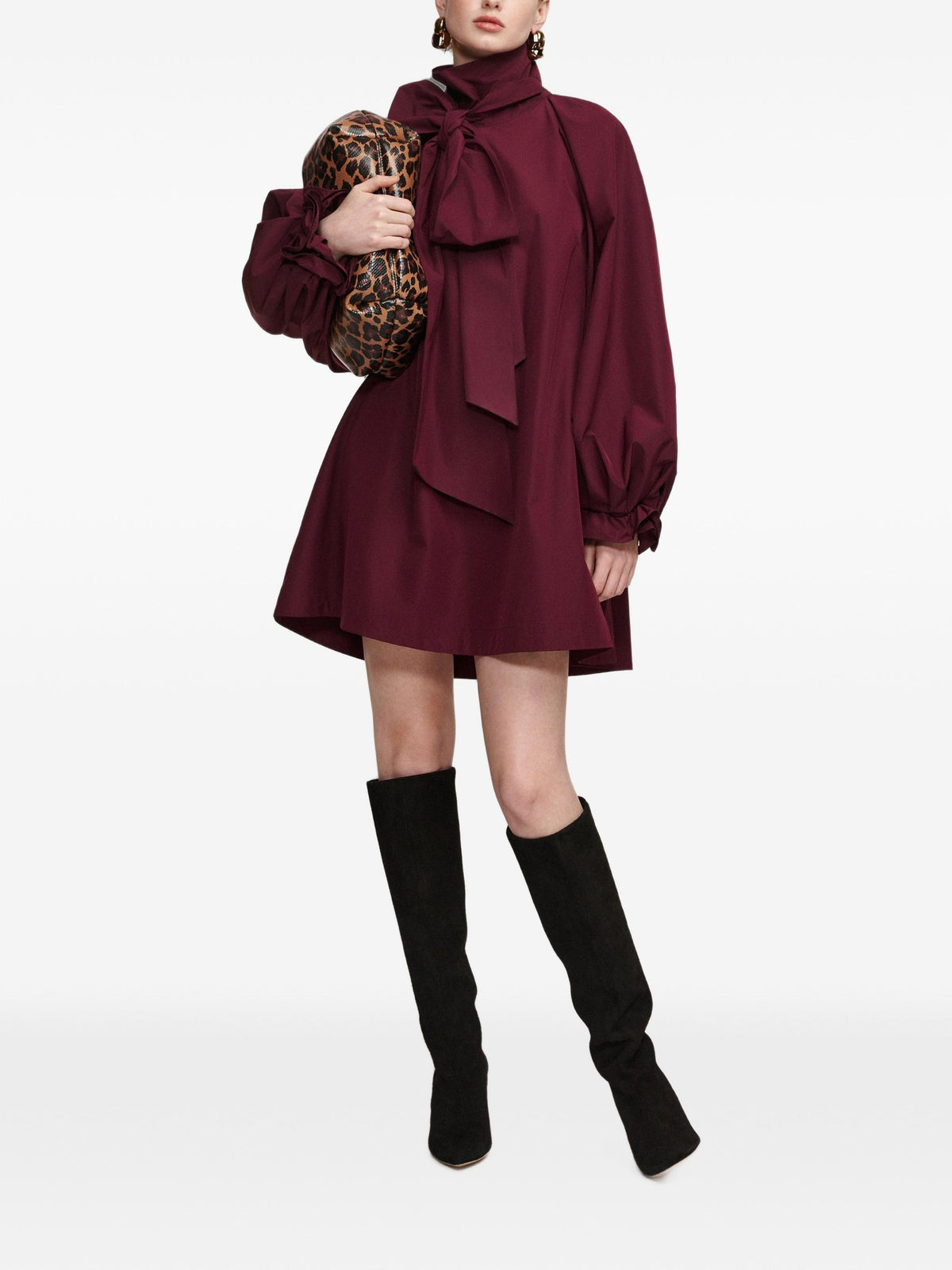 ESSENTIEL ANTWERP KHAI PUSSY BOW TIE MINI DRESS