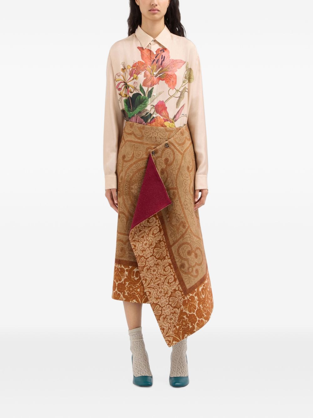 PIERRE LOUIS MASCIA PANCAKE WRAP SKIRT