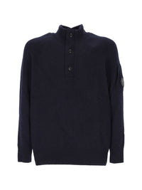 C.P. COMPANY HALF BUTTON SWEATER
