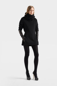 7 FOR ALL MANKIND ROUCHED HIGH NECK DRESS