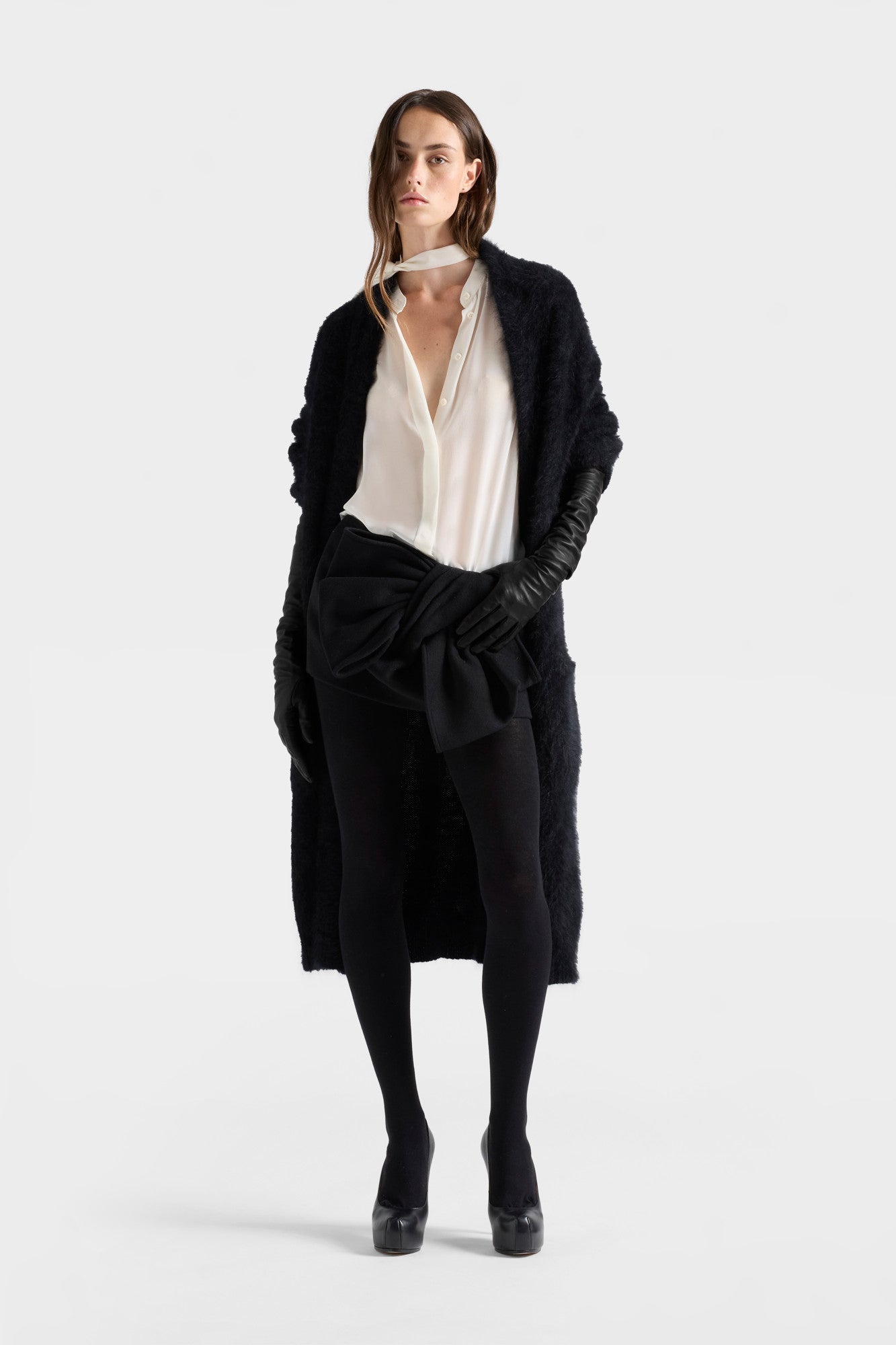 7 FOR ALL MANKIND BOW MINI SKIRT