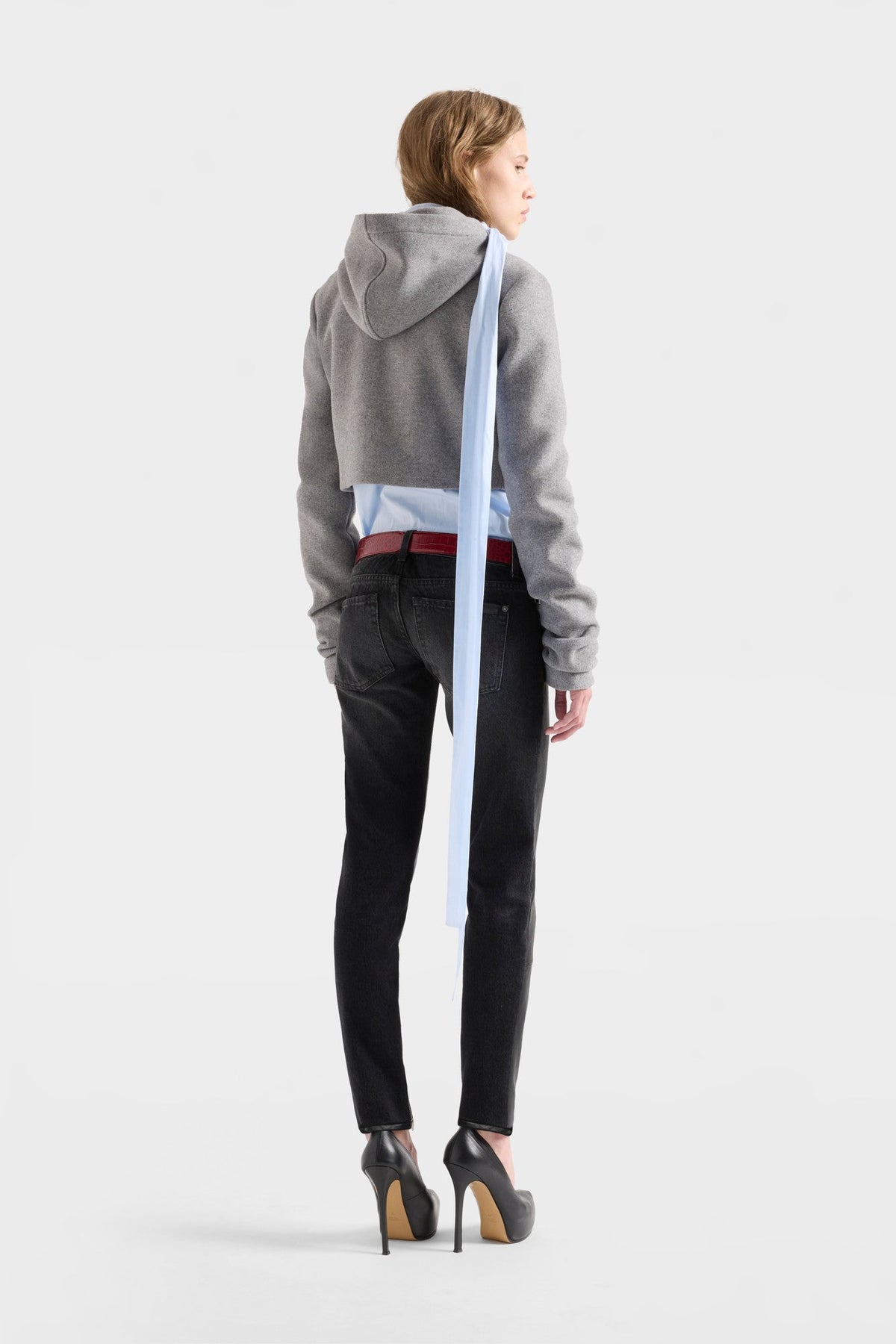 7 FOR ALL MANKIND RUCHED ZIP HOODIE
