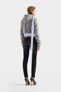 7 FOR ALL MANKIND RUCHED ZIP HOODIE