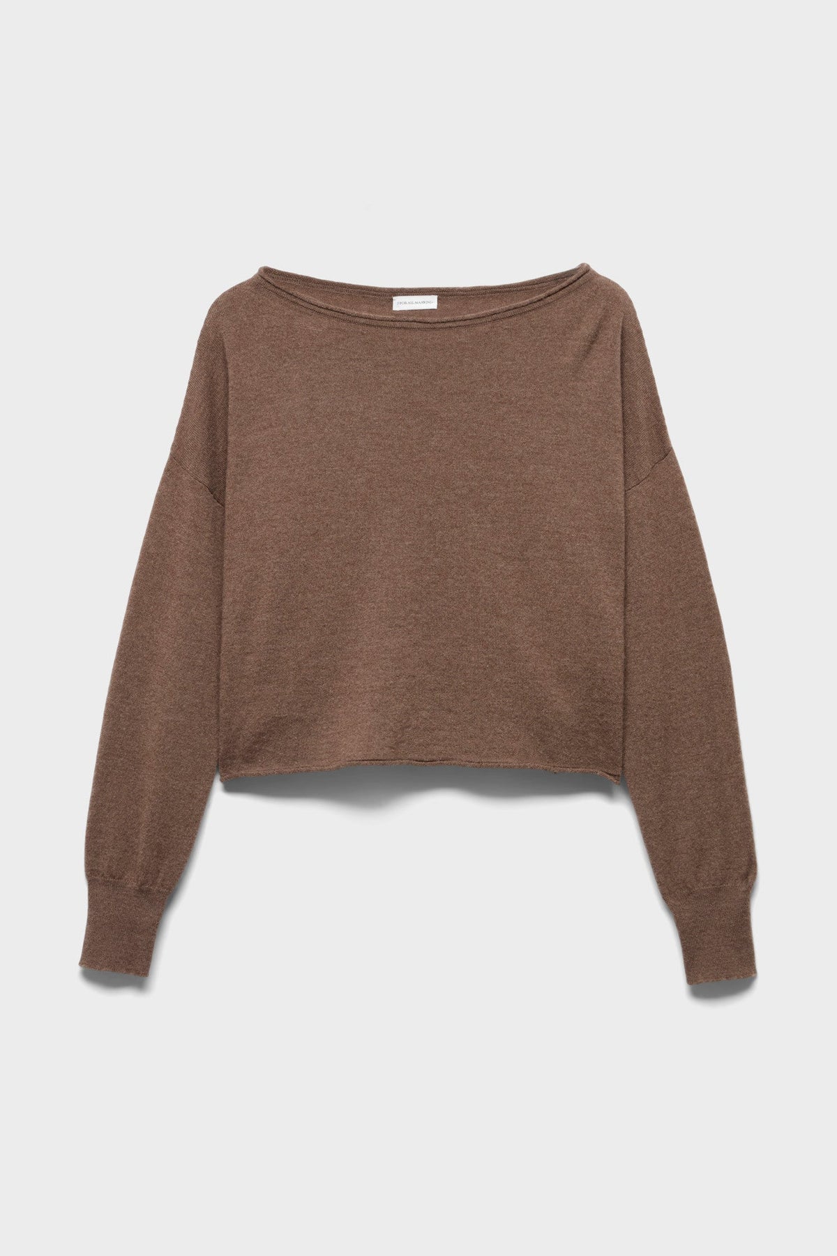 7 FOR ALL MANKIND BOAT NECK CROPPED SWEATER
