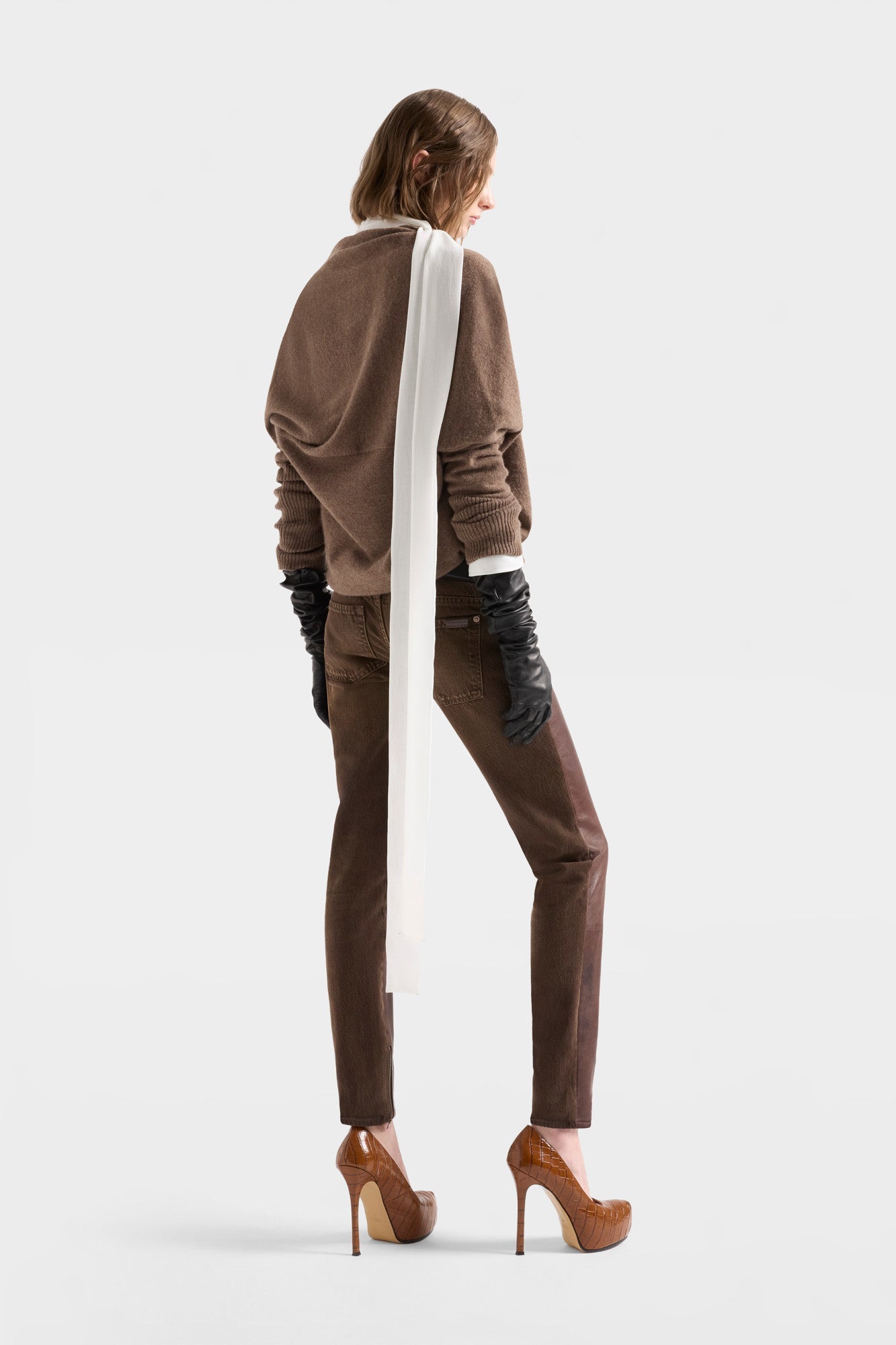 7 FOR ALL MANKIND WRAP V-NECK SWEATER