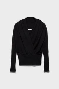 7 FOR ALL MANKIND WRAP V-NECK SWEATER