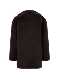 HERNO FAUX FUR PEACOAT
