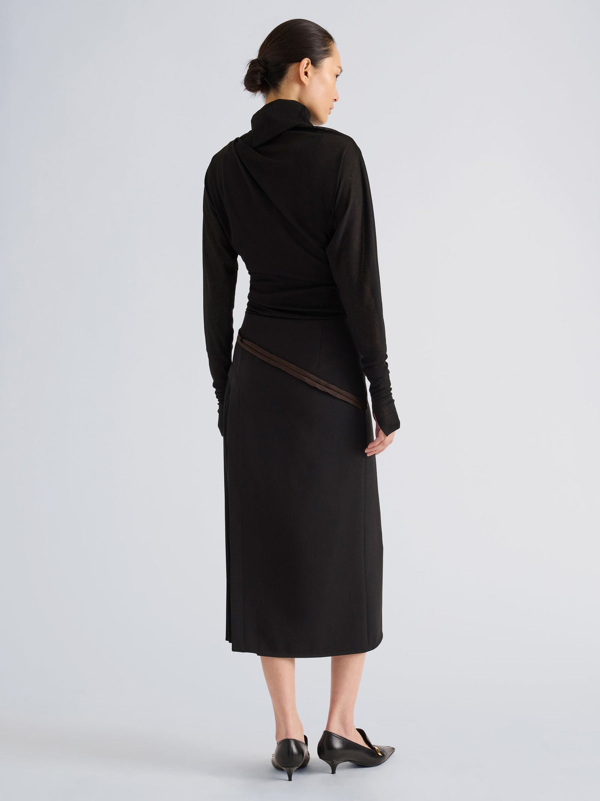PROENZA SCHOULER GOLDA TOP IN GAUZY JERSEY