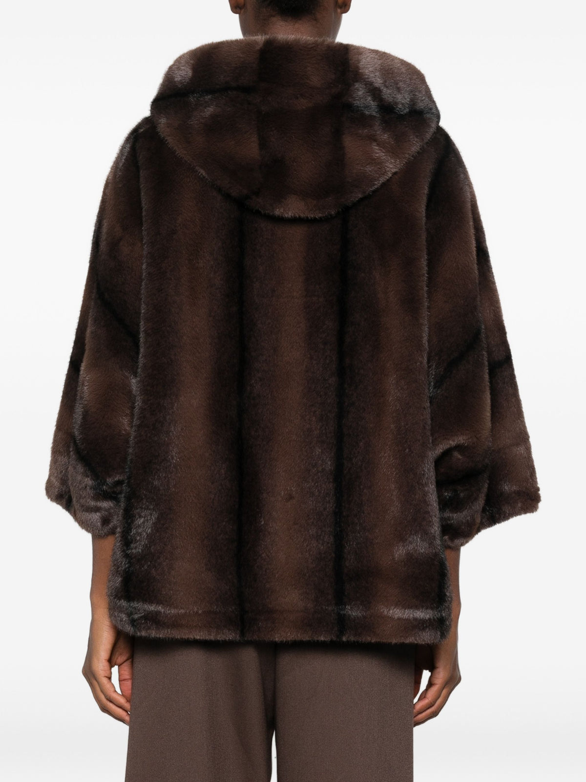 BETTA CORRADI FAUX FUR HOODED JACKET