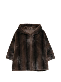 BETTA CORRADI FAUX FUR HOODED JACKET