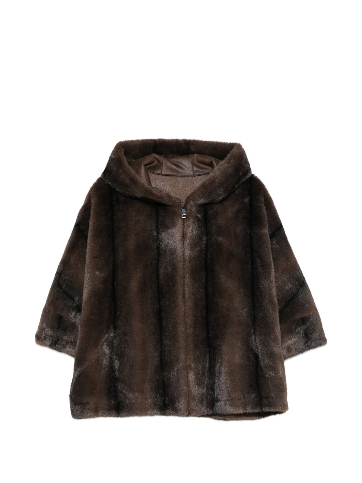 BETTA CORRADI FAUX FUR HOODED JACKET