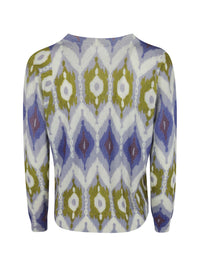 IN BED WITH YOU PRINT V NECK SWEATER