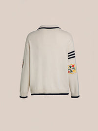 FOUND VARSITY PATCH CARDIGAN