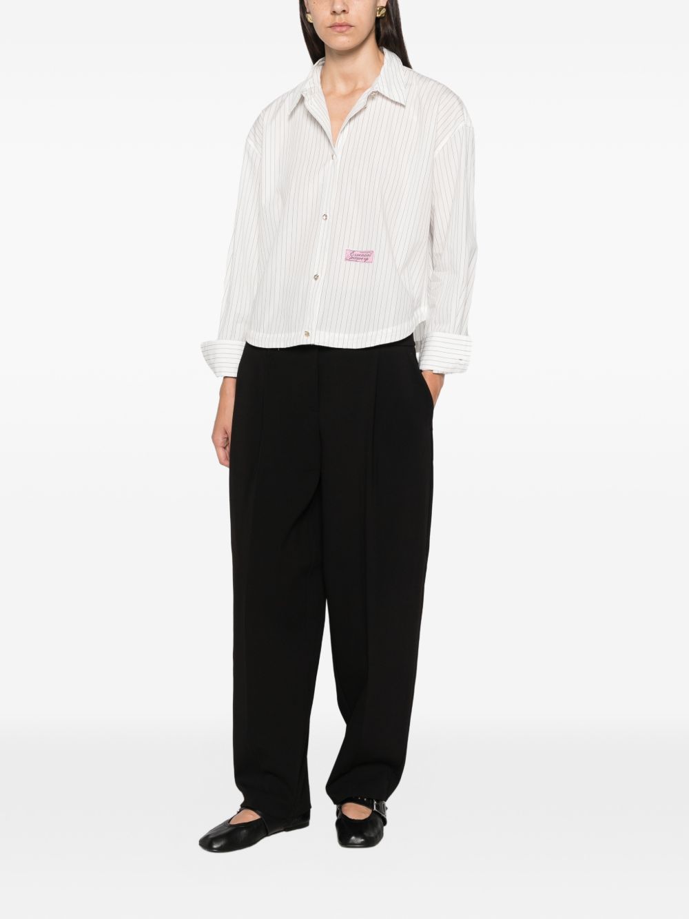 ESSENTIEL ANTWERP KABU CROPPED SHIRT