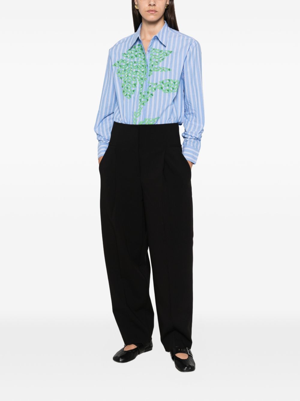 ESSENTIEL ANTWERP KDOT EMBROIDERED SHIRT
