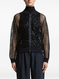 PESERICO AUREA PAILLETTES FISHNET BOMBER