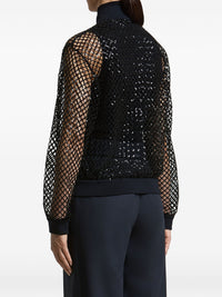 PESERICO AUREA PAILLETTES FISHNET BOMBER
