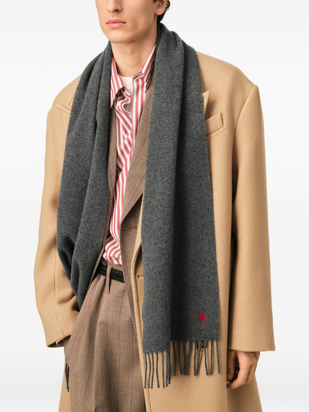 AMI PARIS RED ADC SCARF