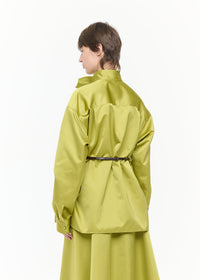 PLAN C SCARF COLLAR SHIRT