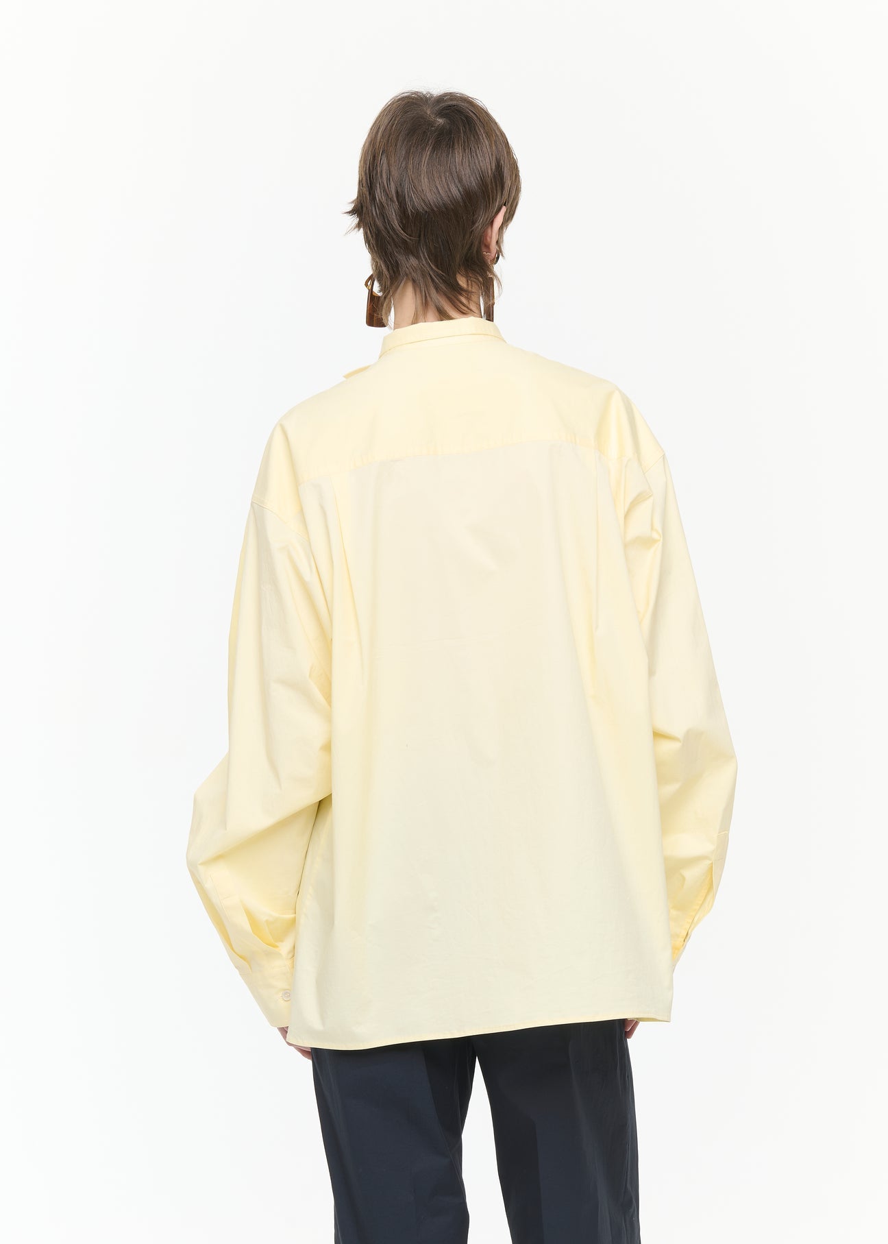 PLAN C SCARF COLLAR SHIRT