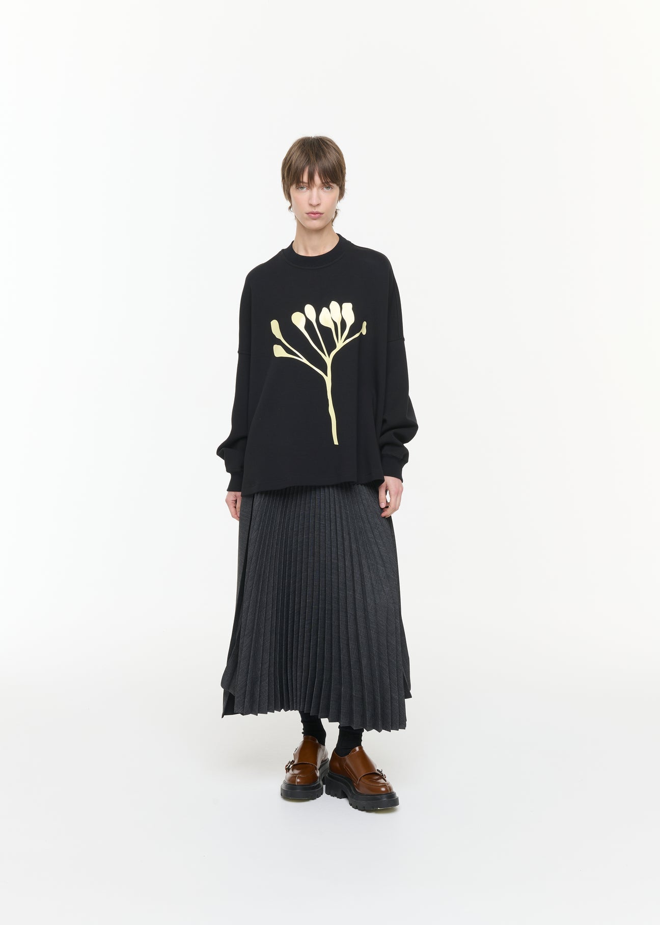 PLAN C FLOWER PRINT SWEAT