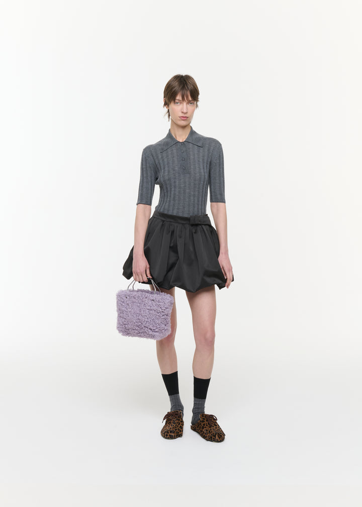 PLAN C BALLOON MINI SKIRT