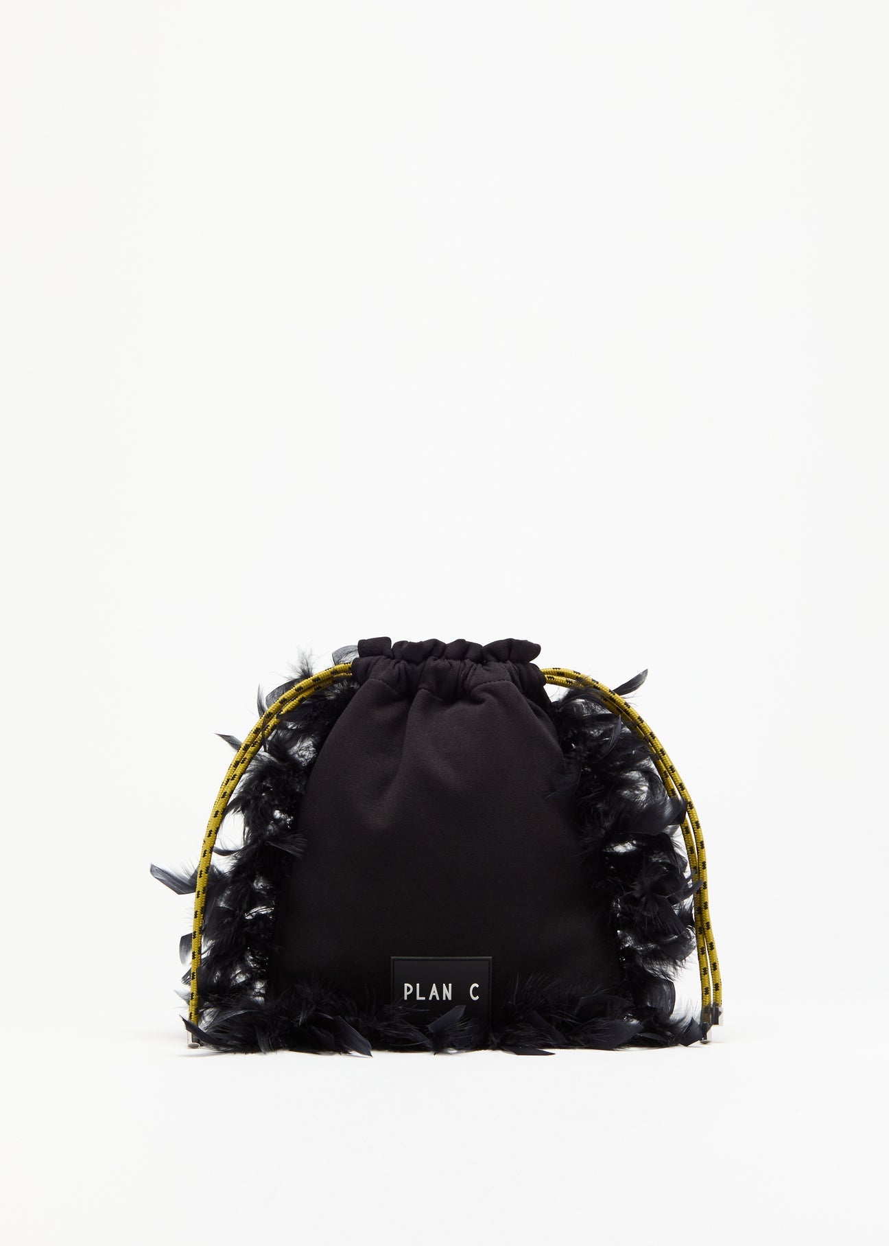 PLAN C POUCH WITH FEATHERS