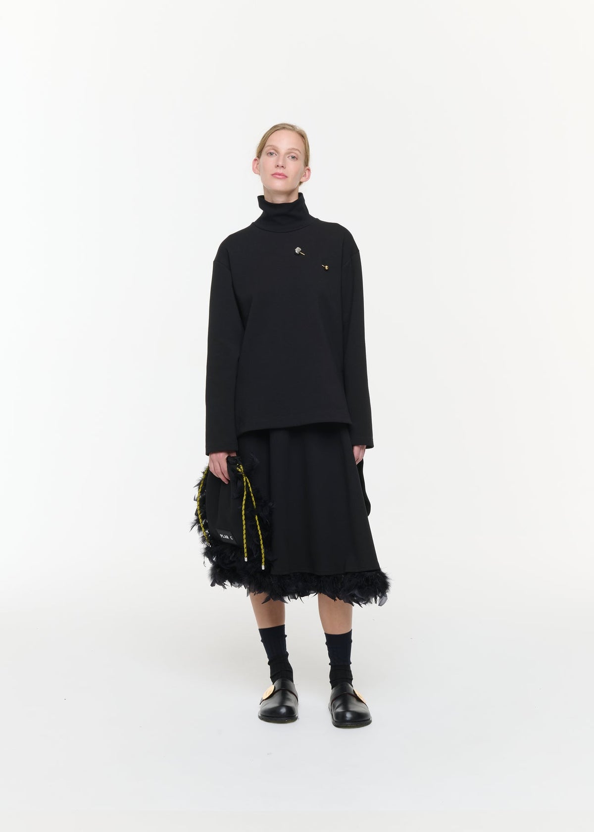 PLAN C SHEARLING SCARF