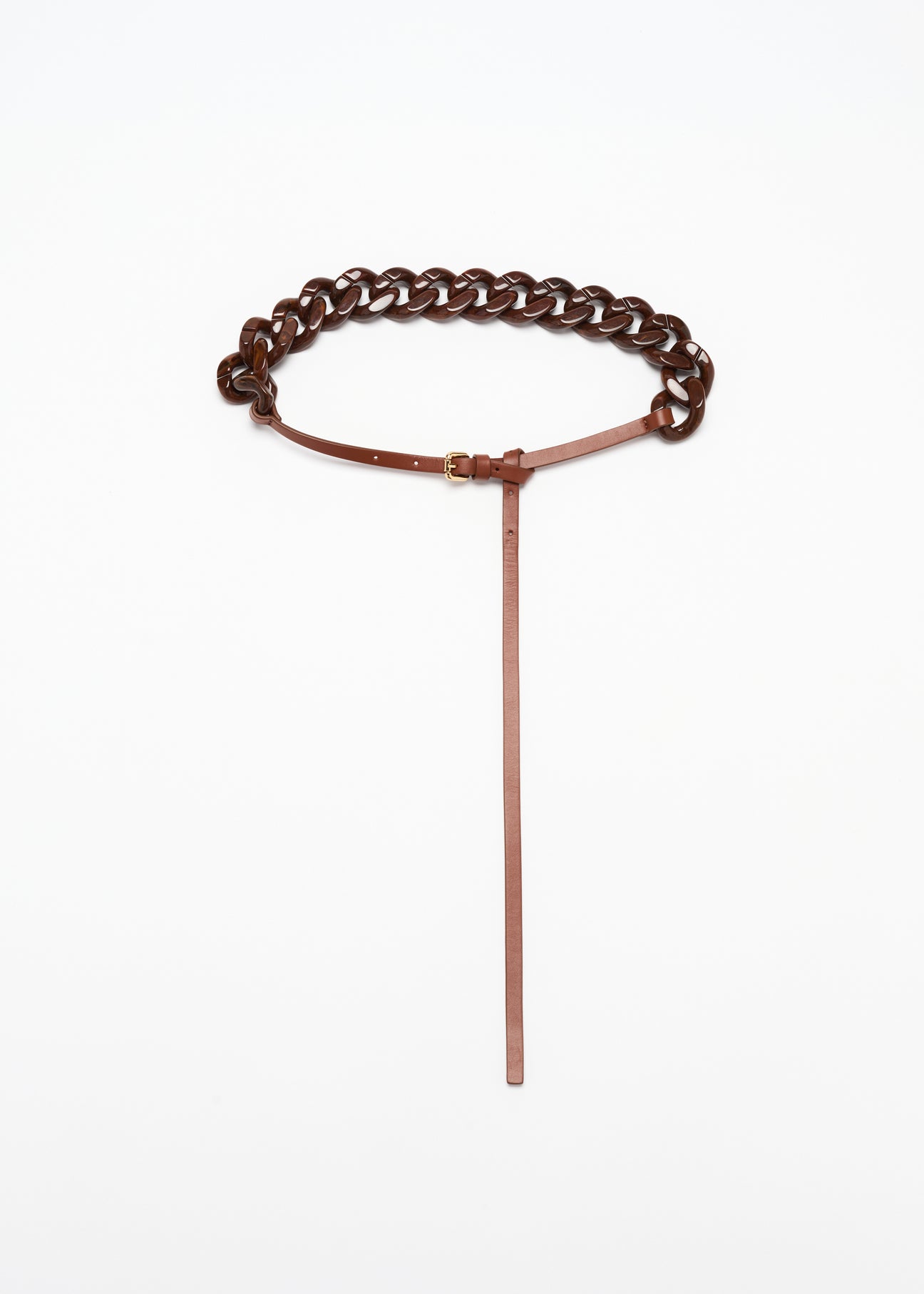 PLAN C CHAIN AND LEATHER BELT