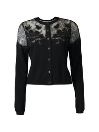 ULLA JOHNSON TALIA LACE CARDIGAN