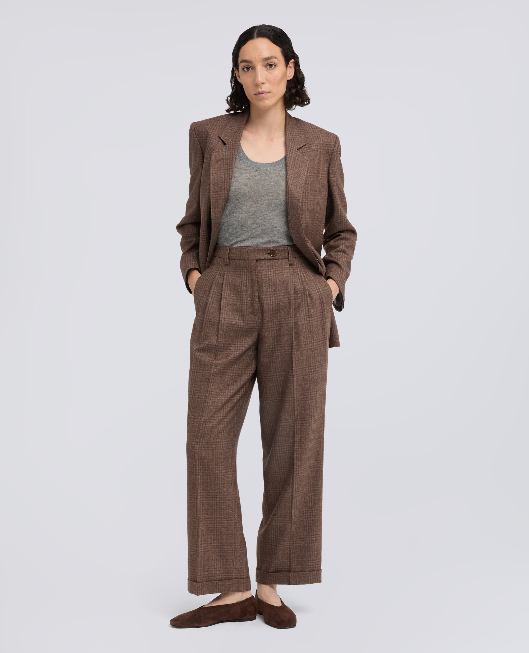 ASPESI CHECK TROUSERS