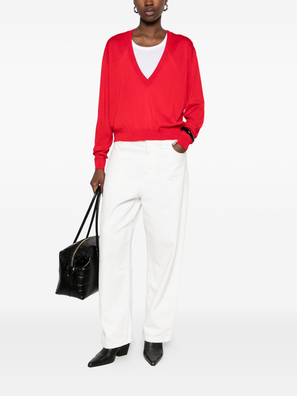 LIVIANA CONTI V NECK SWEATER