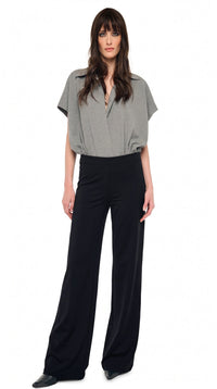 NORMA KAMALI FLAT FRONT WIDE PANT