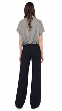 NORMA KAMALI FLAT FRONT WIDE PANT