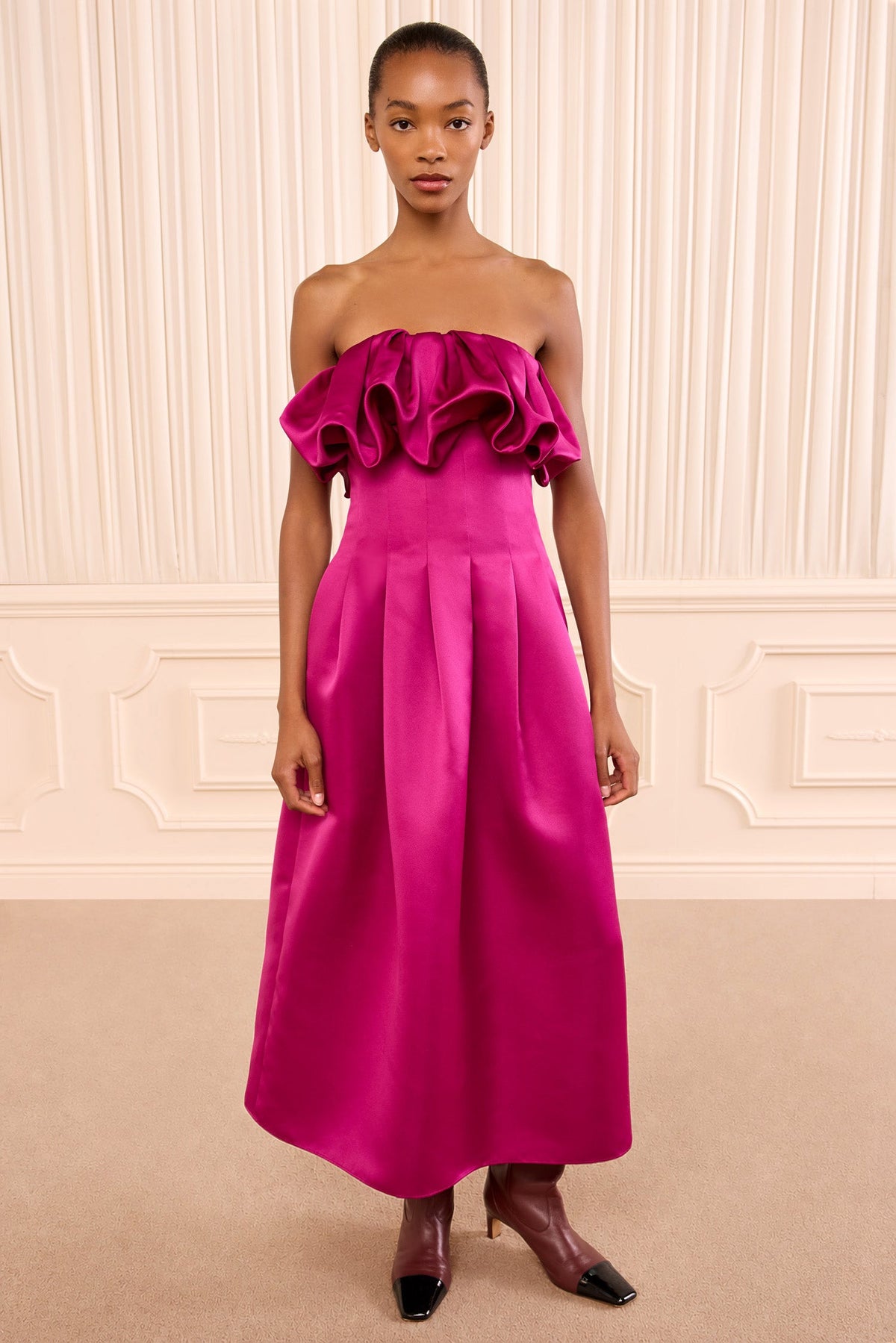 ULLA JOHNSON COSIMA STRAPLESS DRESS