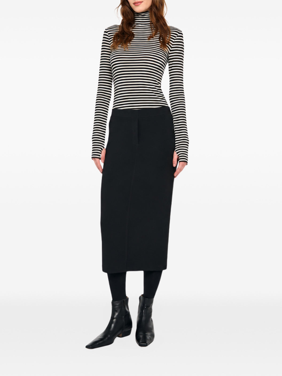 NORMA KAMALI FLAT FRONT STRAIGHT SKIRT