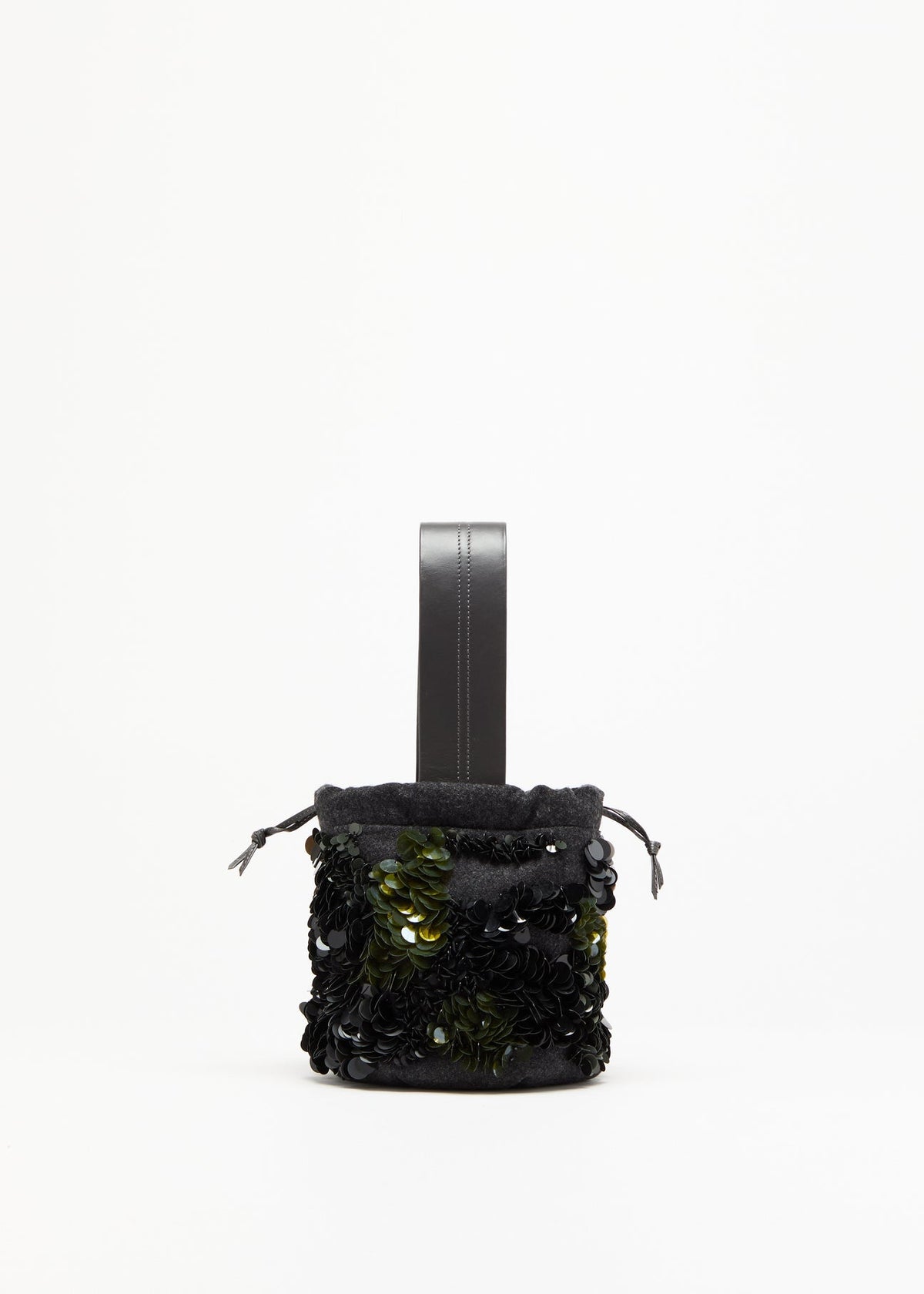 PLAN C EMBROIDERED BUCKET BAG