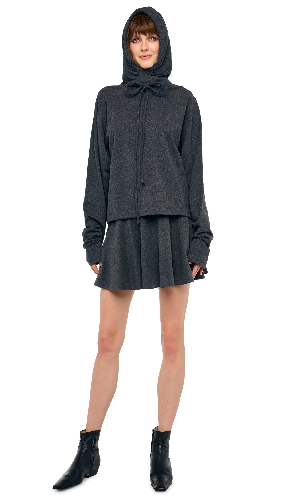 NORMA KAMALI OVERSIZED HOODED TOP