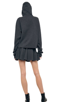 NORMA KAMALI OVERSIZED HOODED TOP