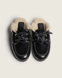 POSA BOAT LOAFER MULE FUR
