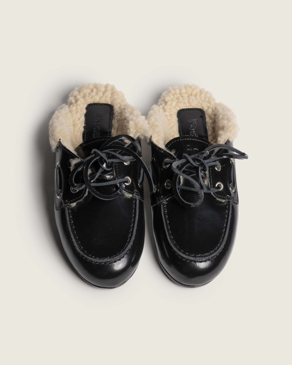 POSA BOAT LOAFER MULE FUR