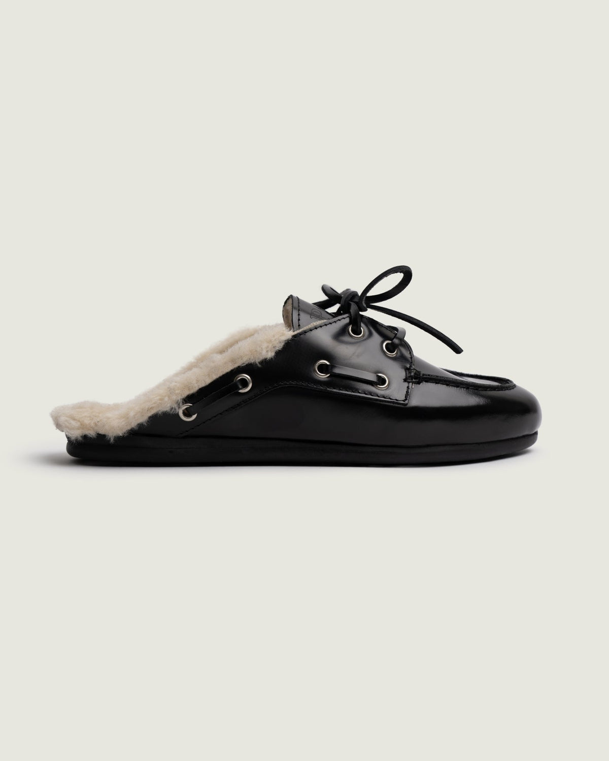 POSA BOAT LOAFER MULE FUR