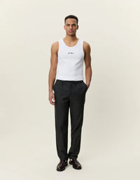 LES DEUX HOUNDSTOOTH TAPERED SUIT PANTS
