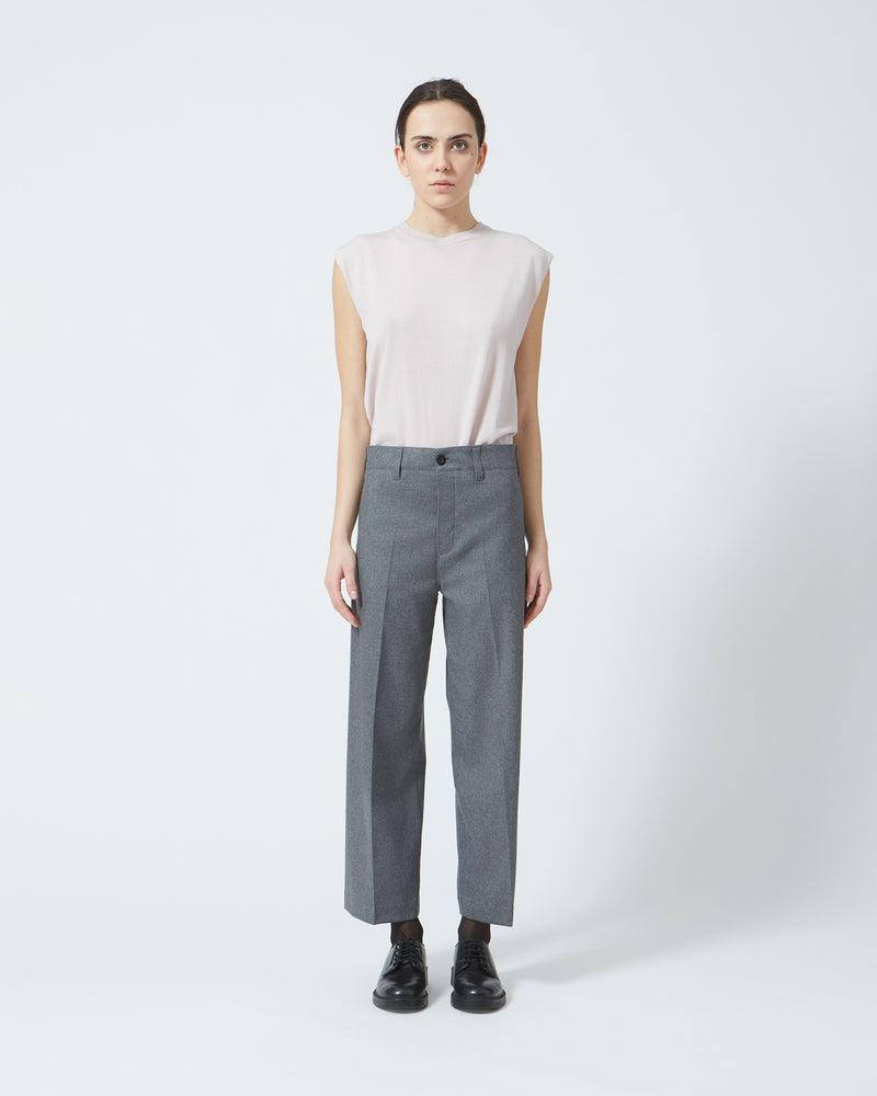 5 DEPARTMENT CROPPED FLANNEL TROUSERS
