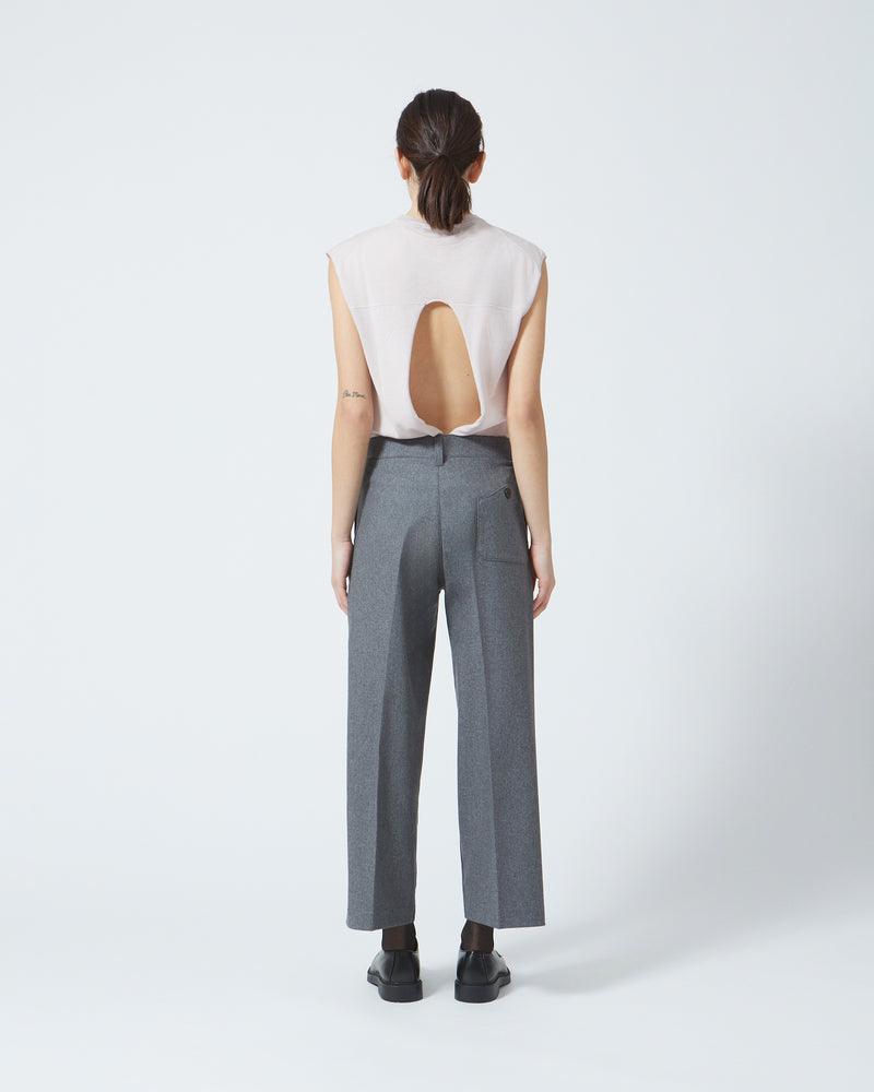 5 DEPARTMENT CROPPED FLANNEL TROUSERS