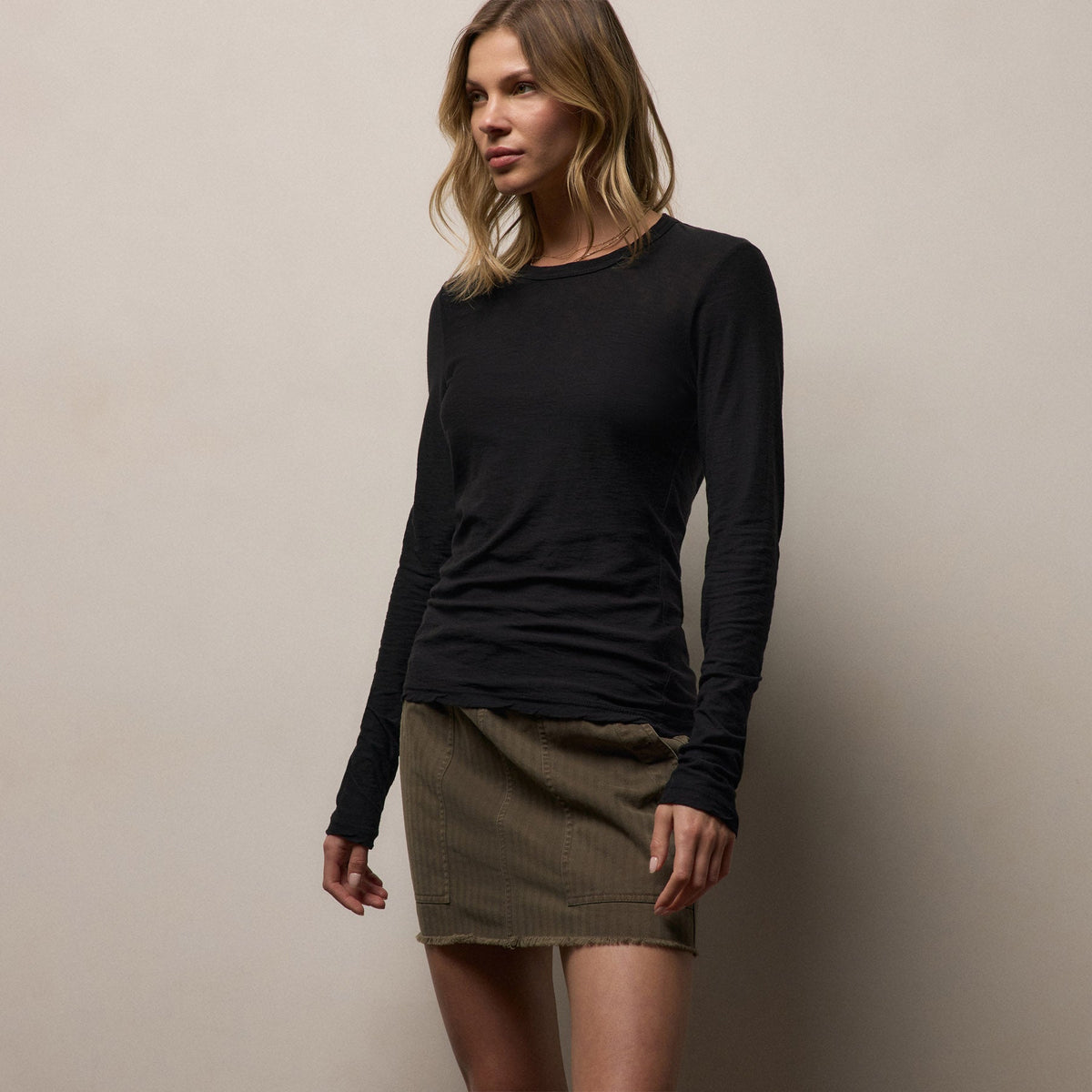 JAMES PERSE SHEER SLUB CREW